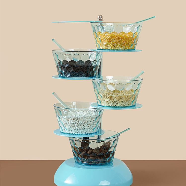 Kitchenware Storage Tank 4-layer Rotatable Vertical Seasoning Box Set With Spoon