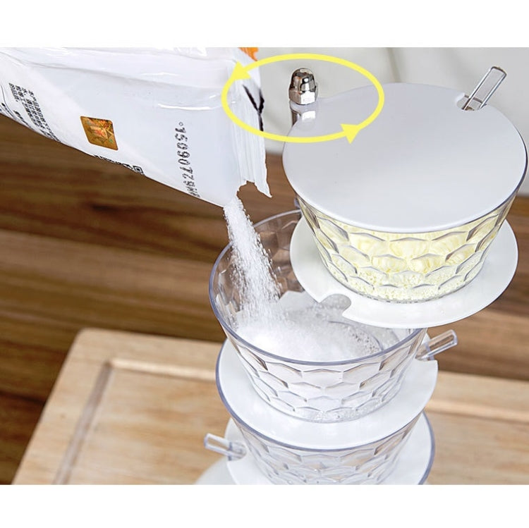 Kitchenware Storage Tank 4-layer Rotatable Vertical Seasoning Box Set With Spoon