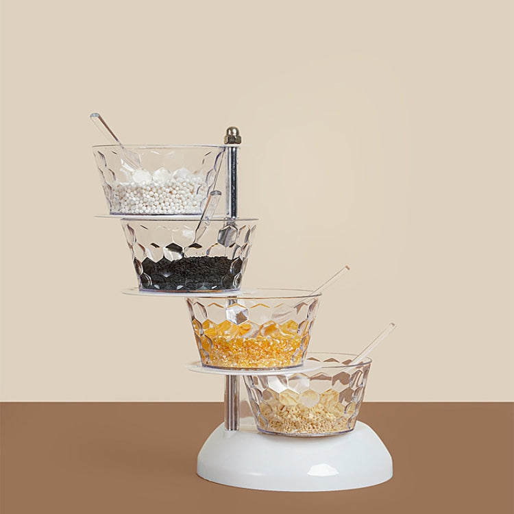 Kitchenware Storage Tank 4-layer Rotatable Vertical Seasoning Box Set With Spoon