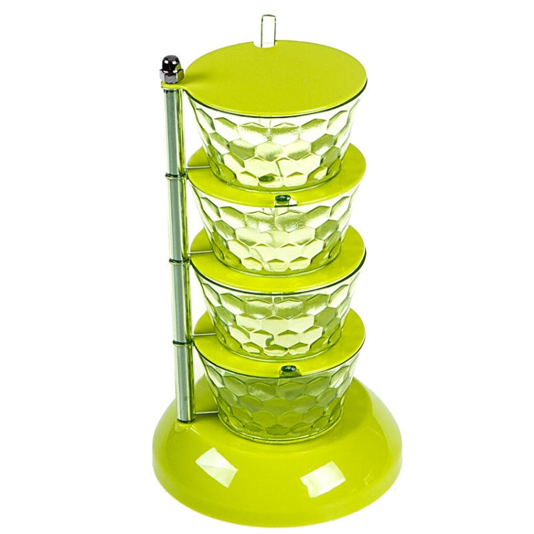Kitchenware Storage Tank 4-layer Rotatable Vertical Seasoning Box Set With Spoon