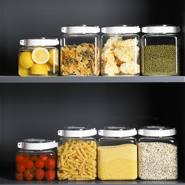Home Kitchen Press Moisture-proof Seasoning Storage Jar Transparent Food Sealed Jar, Capacity:900ml