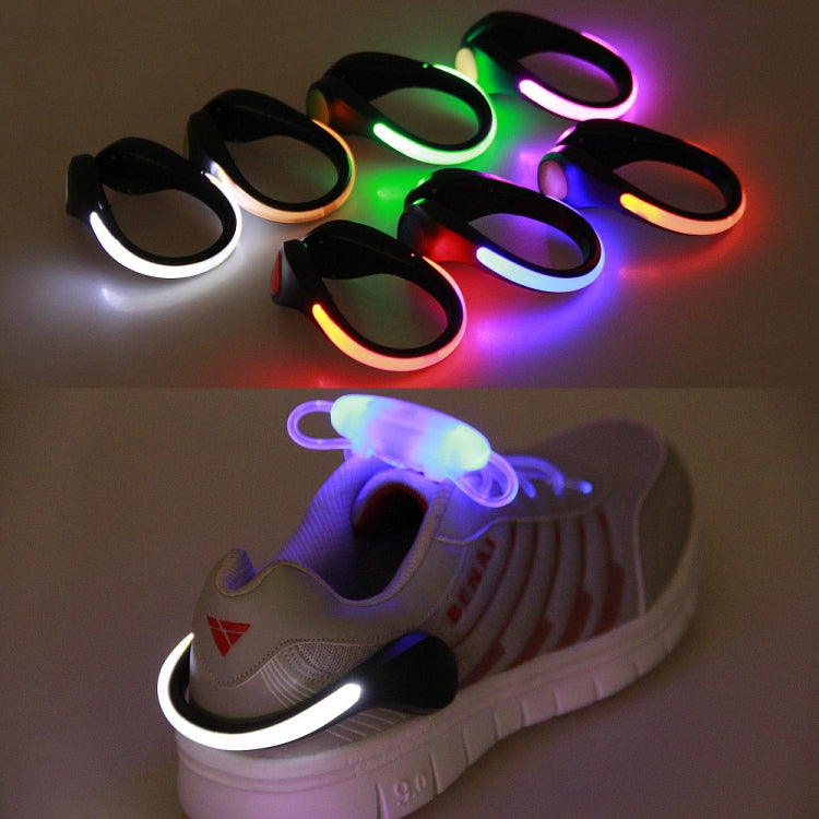 5 PCS Glowing Shoe Clip Light Flashing Shoe Clip Outdoor Sports Warning Light Night Running Equipment, Random Color Delivery