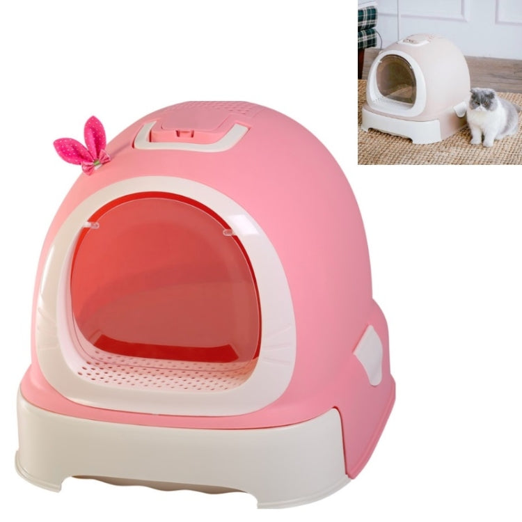 Extra Large Splash-proof Litter Box With Double-layer Deodorizing Pet Toilet Supplies