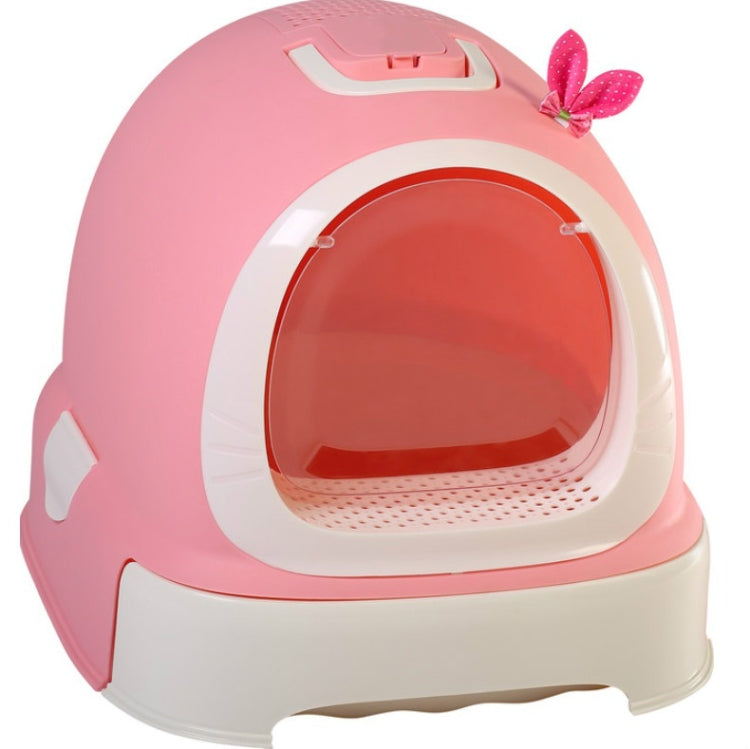 Extra Large Splash-proof Litter Box With Double-layer Deodorizing Pet Toilet Supplies