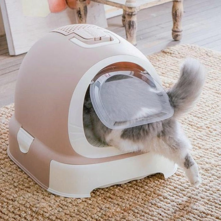 Extra Large Splash-proof Litter Box With Double-layer Deodorizing Pet Toilet Supplies