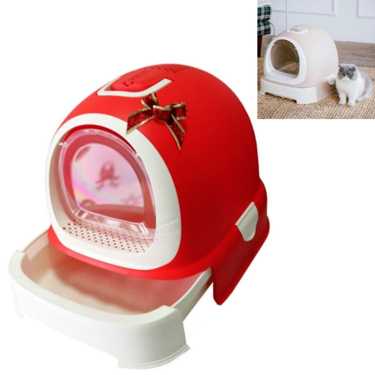 Extra Large Splash-proof Litter Box With Double-layer Deodorizing Pet Toilet Supplies