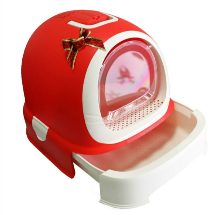 Extra Large Splash-proof Litter Box With Double-layer Deodorizing Pet Toilet Supplies