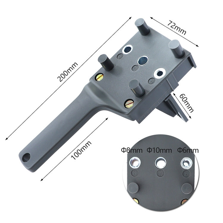 Woodworking Straight Hole Puncher Set Handheld Wood Board Connection Drilling Locator Woodworking Tools, Style:B