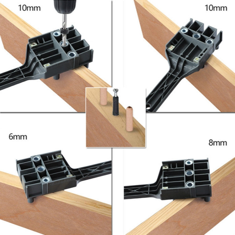 Woodworking Straight Hole Puncher Set Handheld Wood Board Connection Drilling Locator Woodworking Tools, Style:B