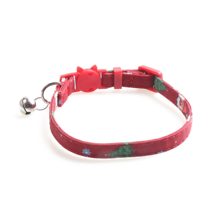 4 PCS Christmas Snowman & Tree Pattern Pet Collar with Bells, Style:Without Bow