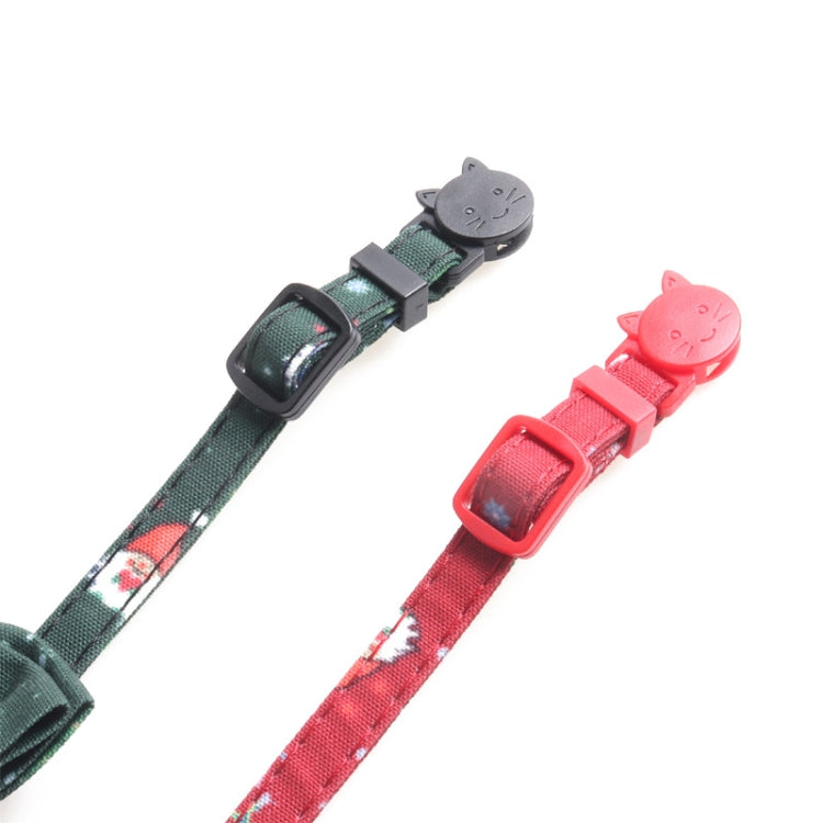 4 PCS Christmas Snowman & Tree Pattern Pet Collar with Bells, Style:Without Bow