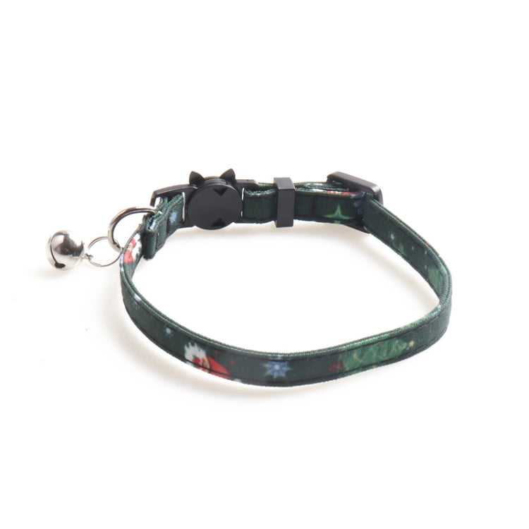 4 PCS Christmas Snowman & Tree Pattern Pet Collar with Bells, Style:Without Bow