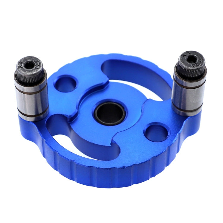 Woodworking Straight Hole Puncher Self-Centering Dowel Splicing Drilling Locator Woodworking Drilling Tool, Style: Blue+7 PCS Drill Bit+60 Wood Tip