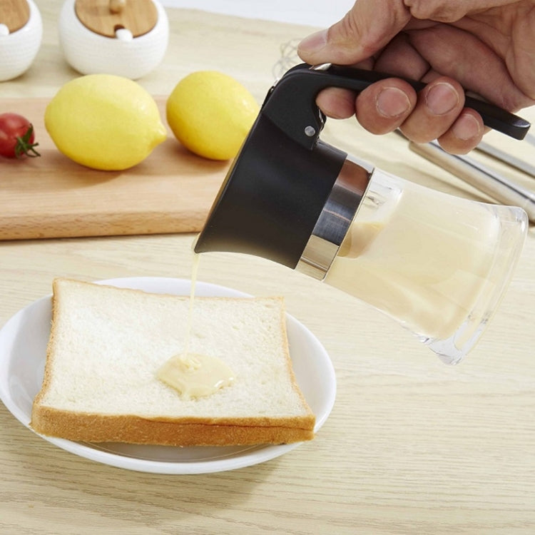 304 Stainless Steel + Acrylic Bottle Kitchen Seasoning Jar, Specification:Syrup Bottle