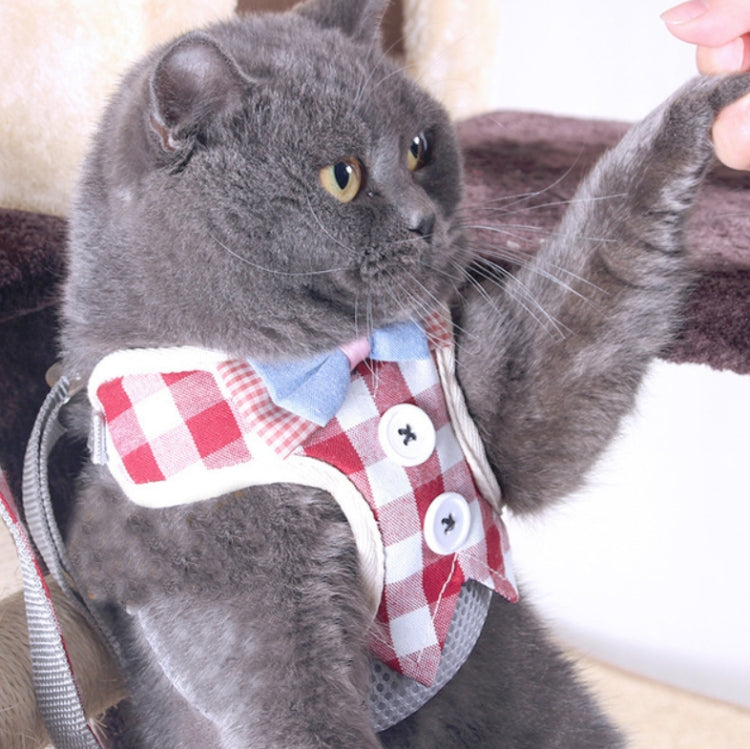 Pet Traction Rope Chest Harness Anti-break Away Vest Type Small Dog Walking Rope, Size:S
