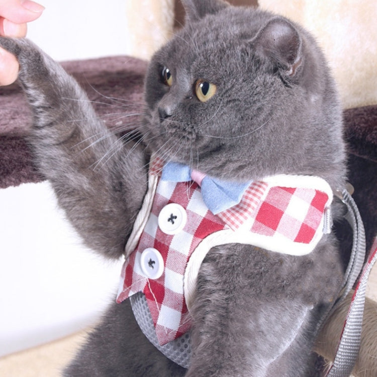 Pet Traction Rope Chest Harness Anti-break Away Vest Type Small Dog Walking Rope, Size:S