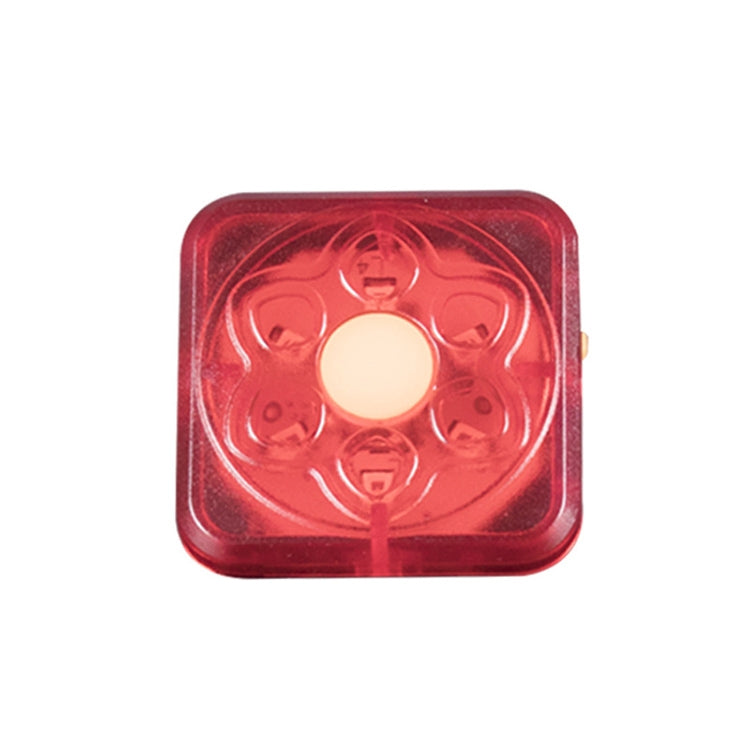 2 PCS 360 Degree Rotating Square Tail Light Bicycle Mountain Bike Light USB Charging Light