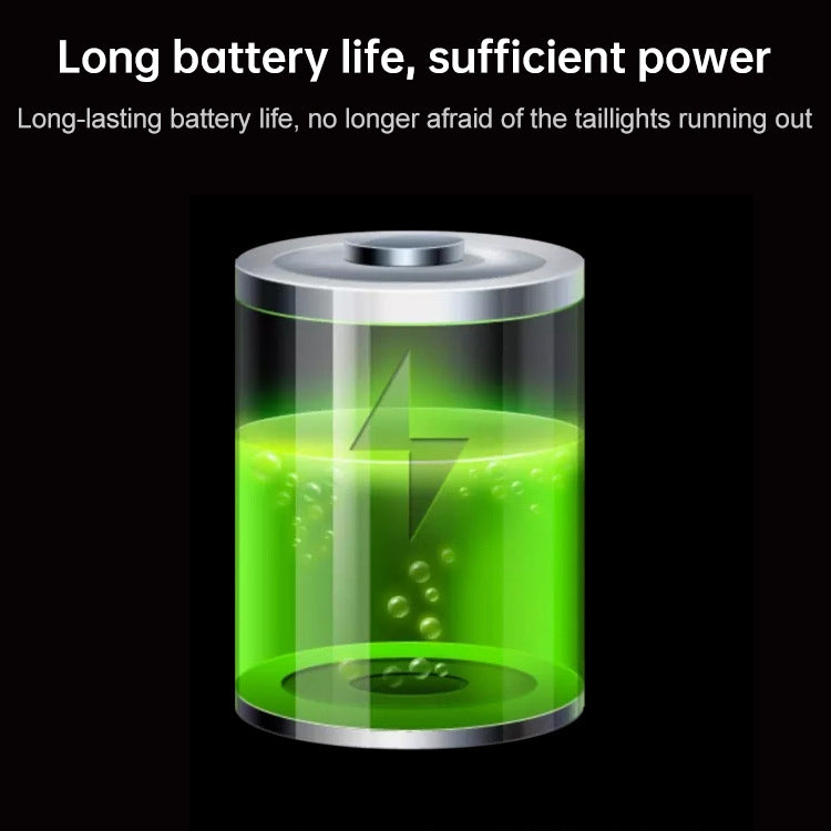 2 PCS 360 Degree Rotating Square Tail Light Bicycle Mountain Bike Light USB Charging Light