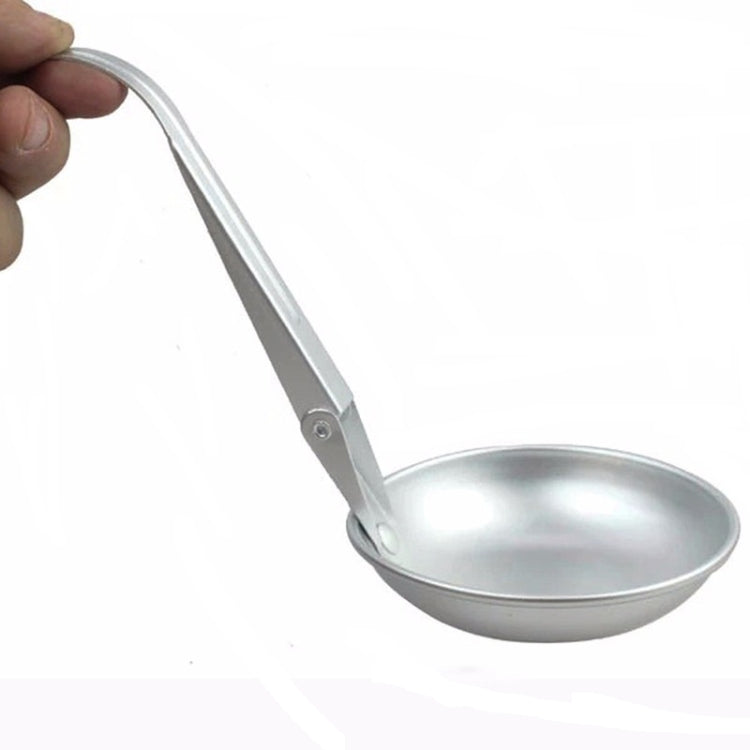 Outdoor Camping Picnic Aluminum Alloy Folding Spoon(Silver)