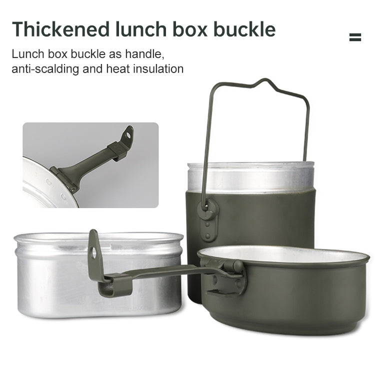 Three-piece Outdoor Camping Lunch Box Heatable Aluminum Lunch Box Portable Lunch Box