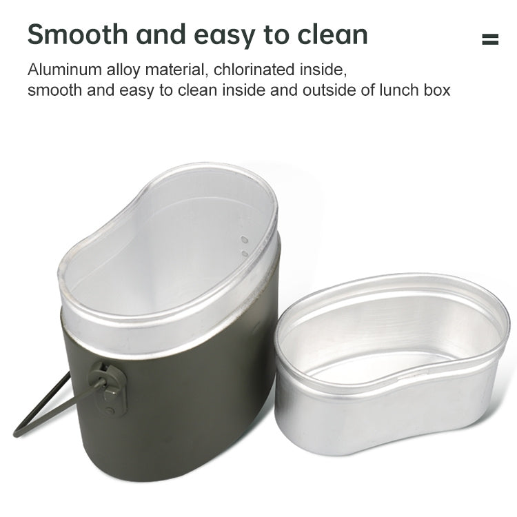 Three-piece Outdoor Camping Lunch Box Heatable Aluminum Lunch Box Portable Lunch Box