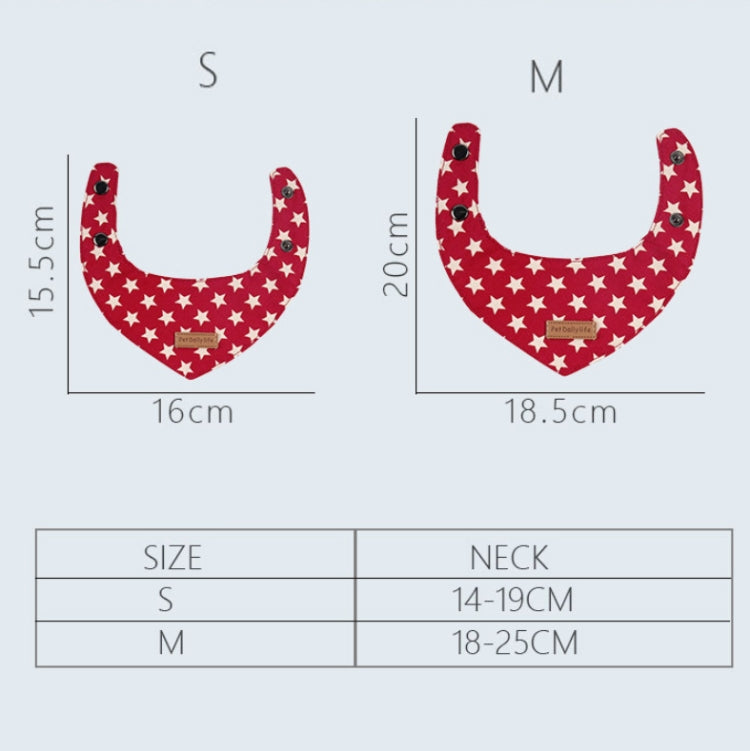 2 PCS Pet Triangle Bandage Dog Mouth Single Layer Saliva Towel Small Dog Accessories, Size: M 18-25cm
