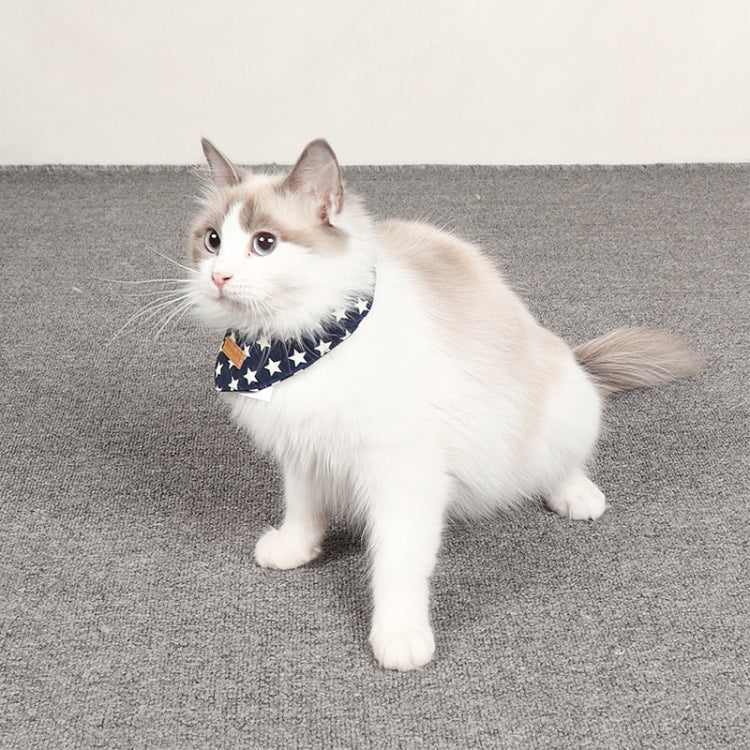 2 PCS Pet Triangle Bandage Dog Mouth Single Layer Saliva Towel Small Dog Accessories, Size: M 18-25cm