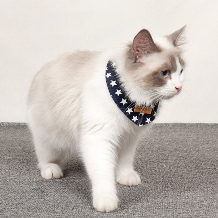 2 PCS Pet Triangle Bandage Dog Mouth Single Layer Saliva Towel Small Dog Accessories, Size: M 18-25cm