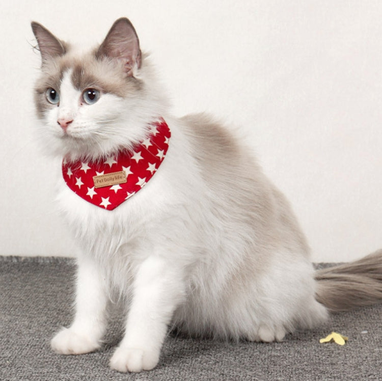 2 PCS Pet Triangle Bandage Dog Mouth Single Layer Saliva Towel Small Dog Accessories, Size: M 18-25cm