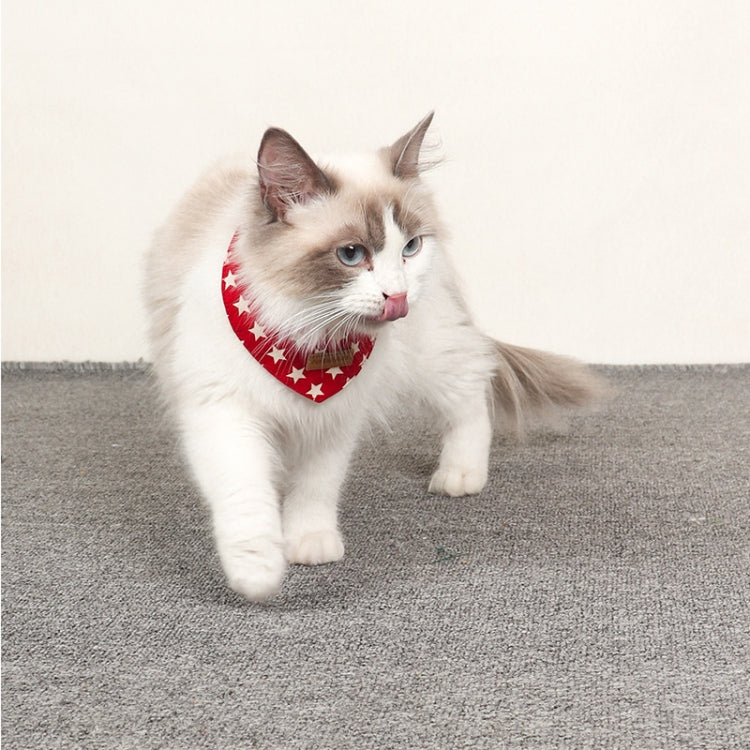2 PCS Pet Triangle Bandage Dog Mouth Single Layer Saliva Towel Small Dog Accessories, Size: M 18-25cm