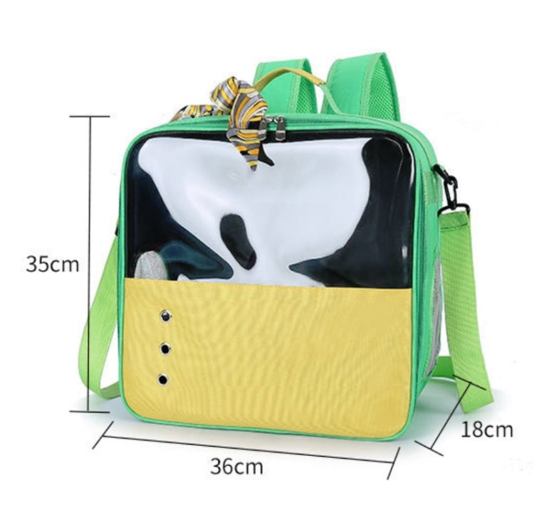 Pet Outing Backpack Space Capsule Breathable Carrying Bag(Red Blue)
