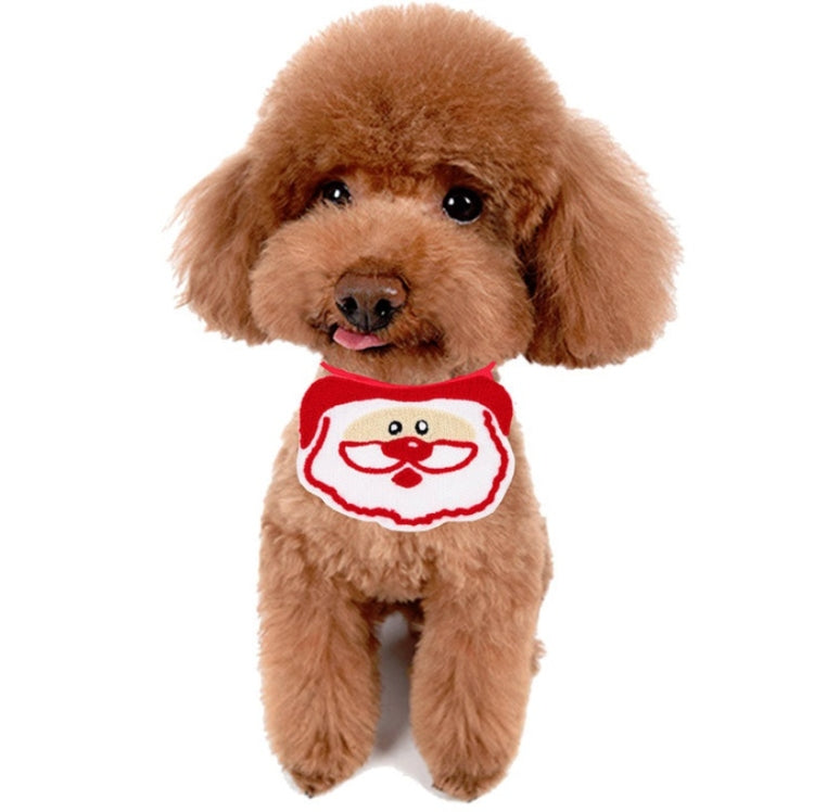 6 PCS Pet Saliva Towel Christmas Decoration Small Dog Clothing Supplies, Size: M(Santa)