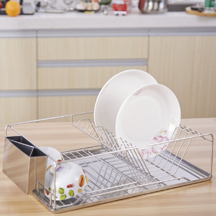 Stainless Steel Bold Single-layer Kitchen Dish Storage Rack Drain Rack