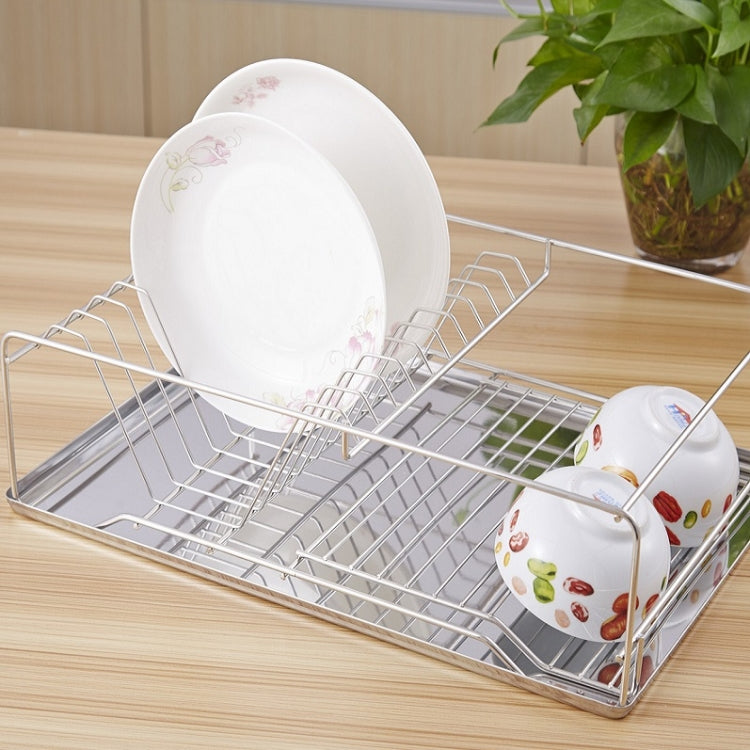 Stainless Steel Bold Single-layer Kitchen Dish Storage Rack Drain Rack