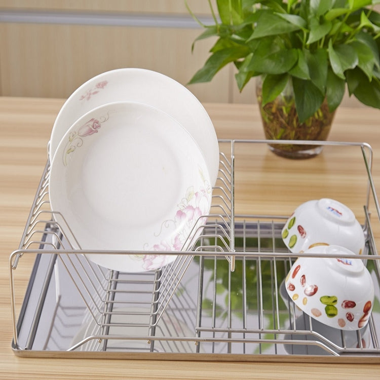 Stainless Steel Bold Single-layer Kitchen Dish Storage Rack Drain Rack