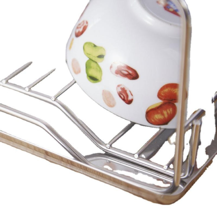 Stainless Steel Bold Single-layer Kitchen Dish Storage Rack Drain Rack