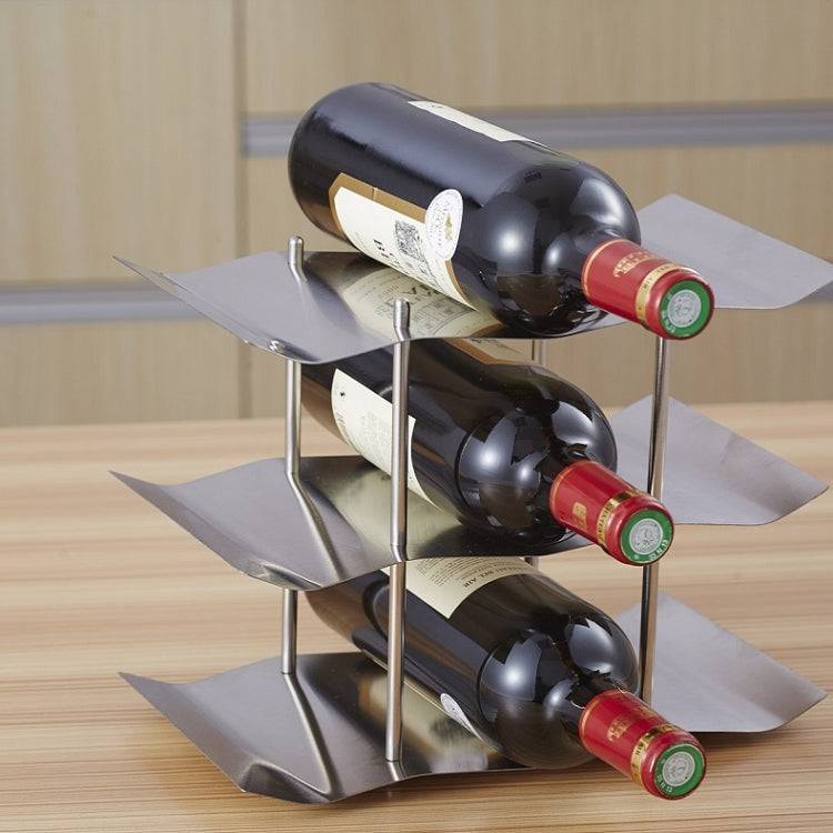 Stainless Steel Wrought Iron Wine Rack Wine Cabinet Decoration