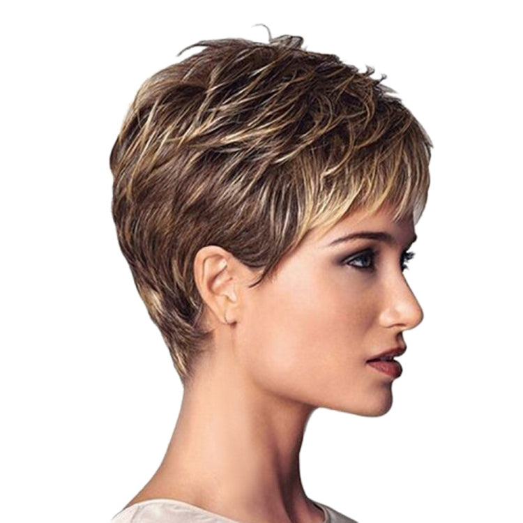 3 PCS Hair Care Wig Stands Heat Resistant Fiber Wig Short Haircut Curly Color Gradient  Wigs Fashion
