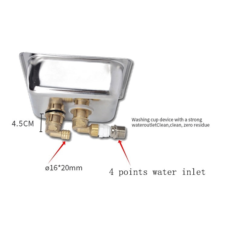 Automatic High Pressure Embedded Stainless Steel Bar Cup Washer Economy Type A