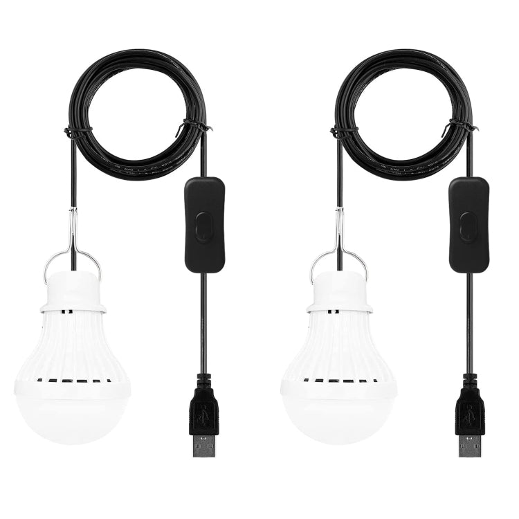 2 PCS USB Bulb Camping Light Emergency Light