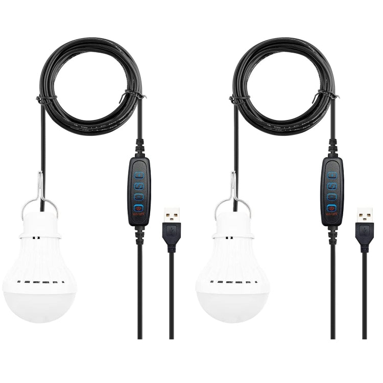 2 PCS USB Bulb Camping Light Emergency Light