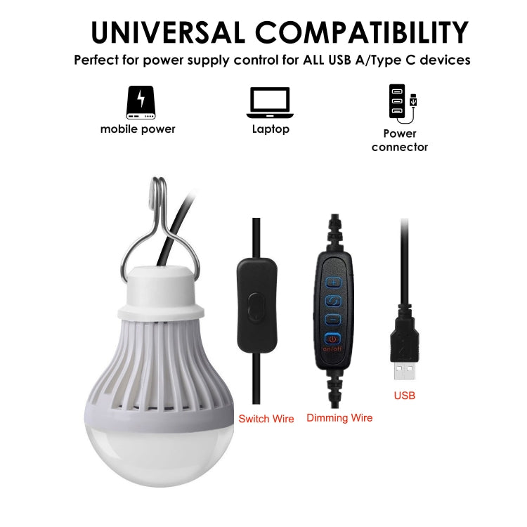 2 PCS USB Bulb Camping Light Emergency Light