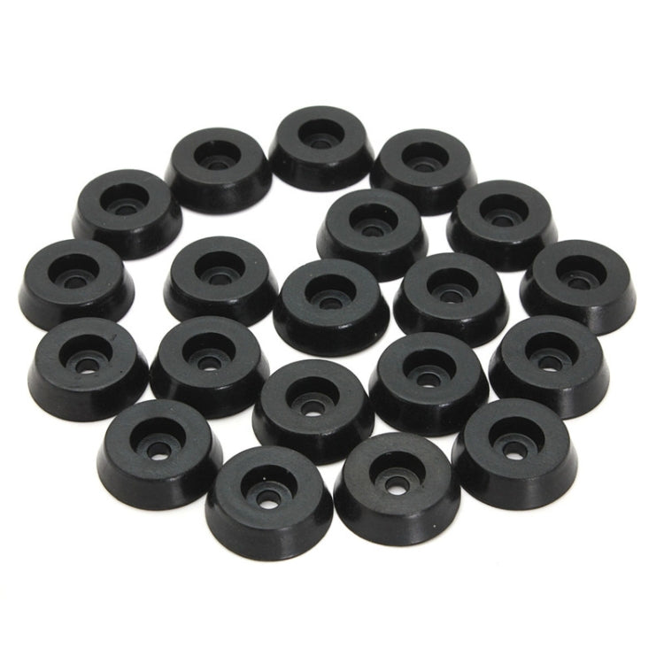 100 PCS Rubber Table Chair Furniture Feet Leg Pads Tile Floor Protectors, 18x15x5mm