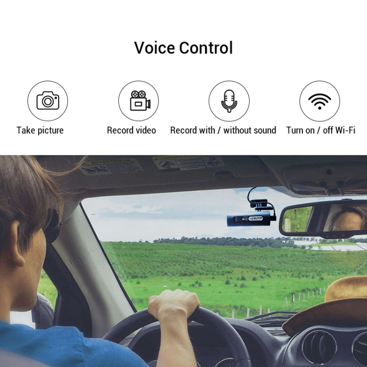 2PCS  Car DVR English Voice Control Cam 1080HD Night Vision Auto  Recorder Germany Sandisk Card 32GB