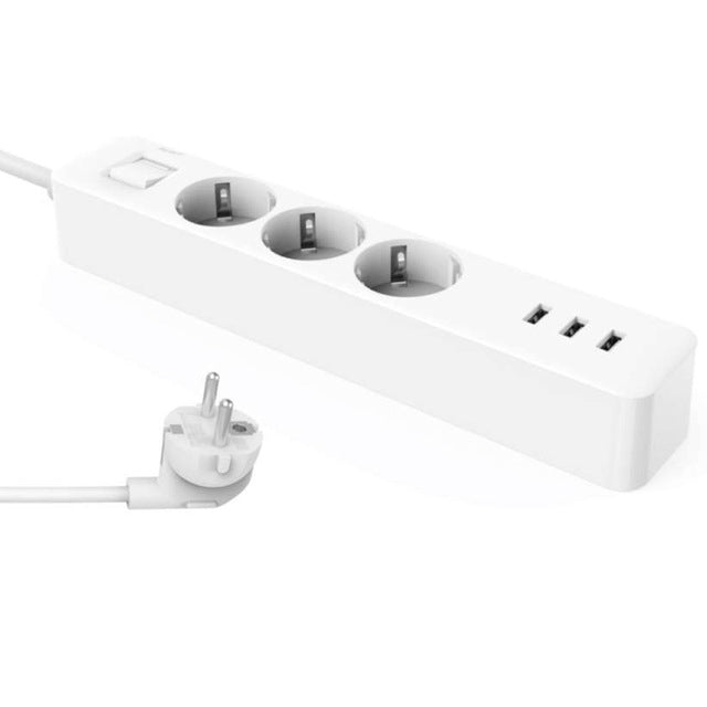 Multi-function Socket Power Strip 16A Fast Charging 3 USB Port Extension Patch Board for Home Office