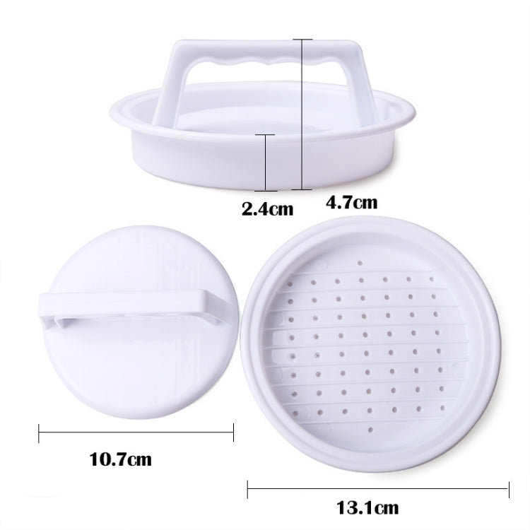 10 PCS Round Shape Hamburger Presser Plastic Hamburger Beef Grill Burger Press Patty Maker Mold Mould