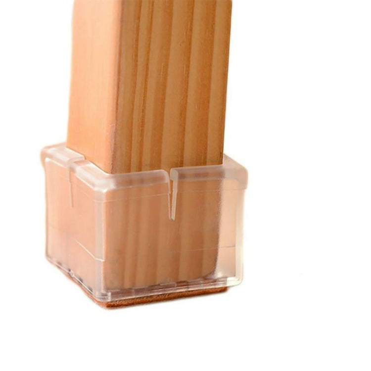 Square Chair Leg Caps PVC Feet Protector Pads Furniture Table Covers, Size:56-62mm