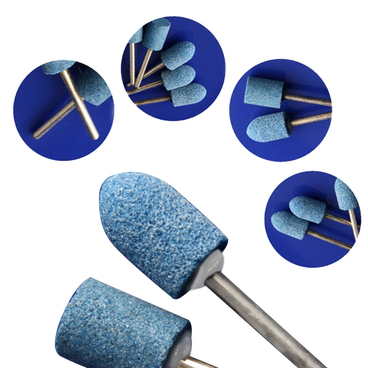 10pcs/set Blue Abrasive Mounted Stone Set Grinding Burr Wheel 1/8 Shank for Dremel 4000 3000