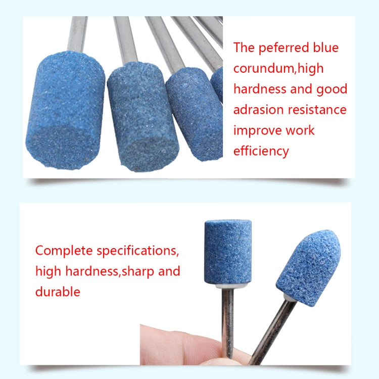 10pcs/set Blue Abrasive Mounted Stone Set Grinding Burr Wheel 1/8 Shank for Dremel 4000 3000