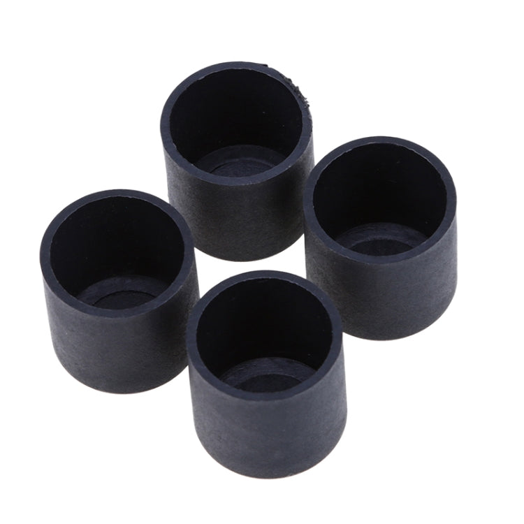 100 PCS Plastic Chair Feet Protectors Black Anti-skid Furniture Legs Table Base Cap Floor Protector Cover, Size:18mm